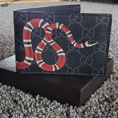 gucci snake skin wallet orange|authentic Gucci snake wallet.